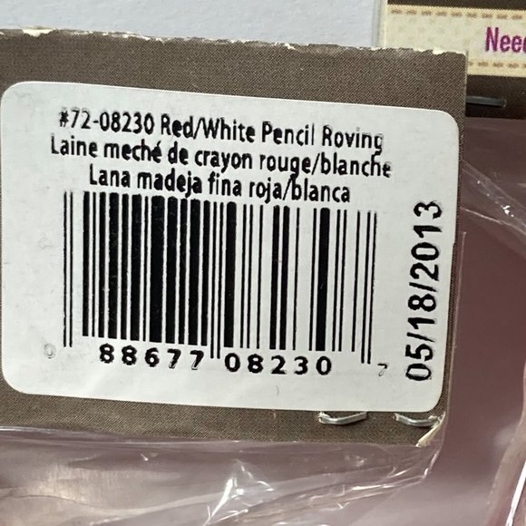 Dimensions Feltworks 100% Wool Pencil Roving Variegated Red White Needle Felting - Picture 11 of 16
